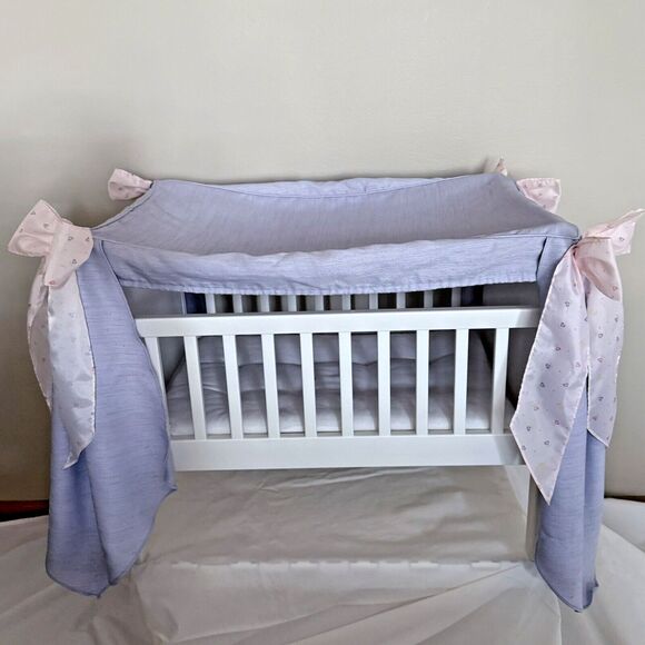 Vtg American Girl Bitty Baby CRIB CANOPY COVER ONLY Doll Bed Purple Lavender - Picture 1 of 5